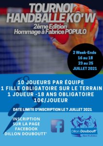 Lire la suite Ã  propos de lâ€™article Tournoi HandballÃ© KÃ´’w 2Ã¨me Edition